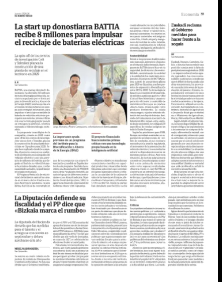Comunicación hito financiación a medios - Diario Vasco